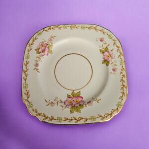 Sutherland China England 5.5" Floral Bone China Saucers Set of 4 Vintage